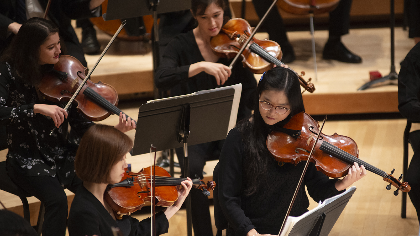 Violists perform with the UMSO.