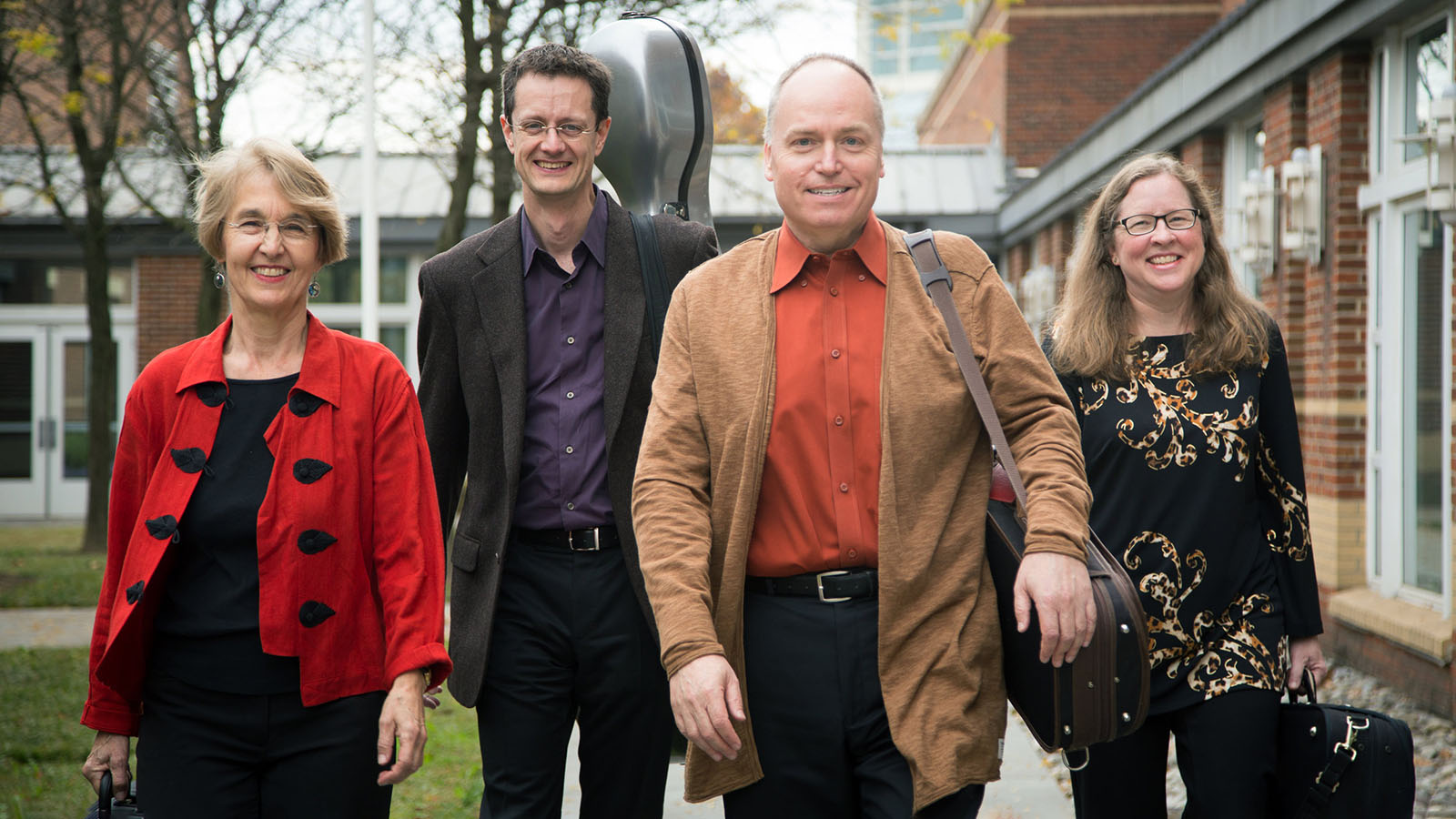 Members of the Left Bank Quartet, a string quartet comprised of UMD faculty.