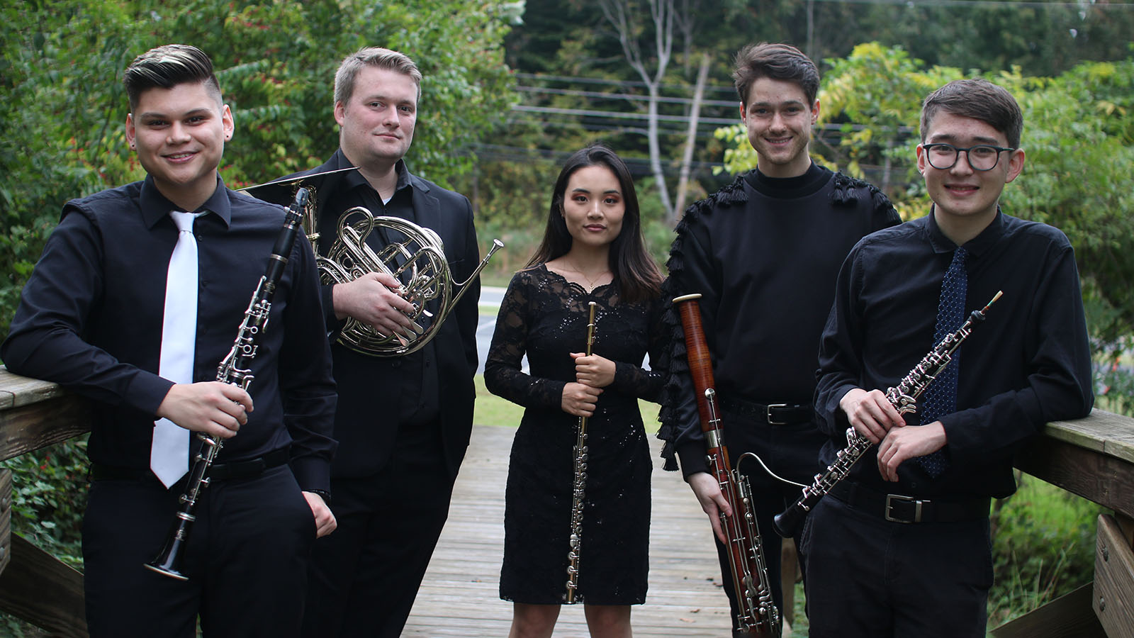 Members of Ignis, the graduate fellowship woodwind quintet.
